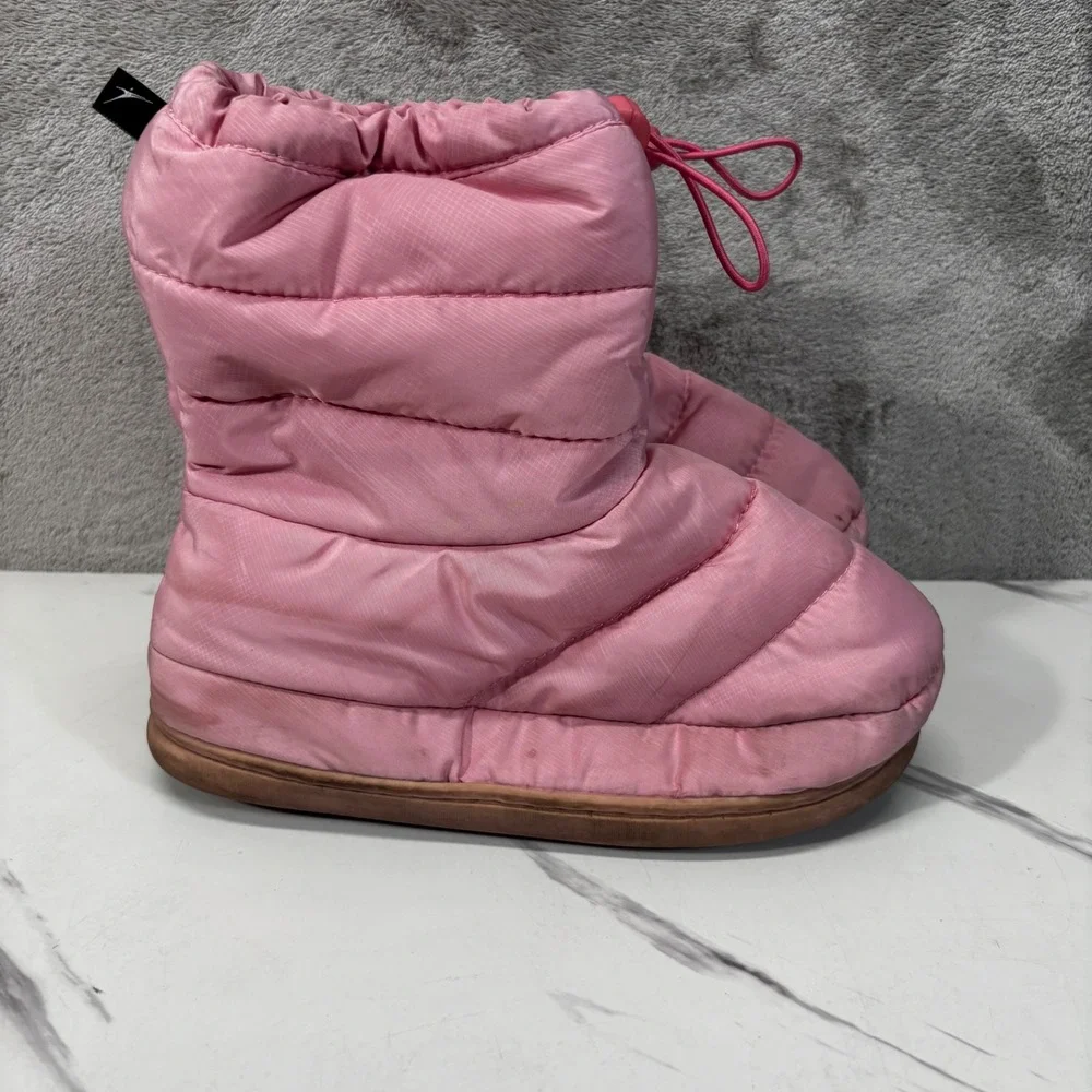 So‎ Danca Warm Up Boots Kids Small Pink Good Quilted Puffer Dance Booties